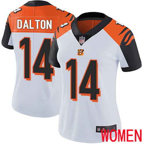 Cincinnati Bengals Limited White Women Andy Dalton Road Jersey NFL Footballl #14 Vapor Untouchable->youth nfl jersey->Youth Jersey